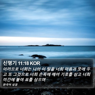 신명기 11:18 KOR Bible Verse Image
