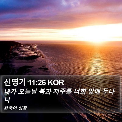 신명기 11:26 KOR Bible Verse Image