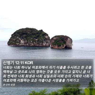 신명기 12:11 KOR Bible Verse Image