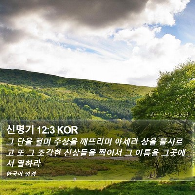 신명기 12:3 KOR Bible Verse Image