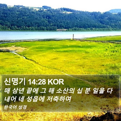 신명기 14:28 KOR Bible Verse Image