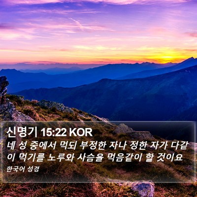 신명기 15:22 KOR Bible Verse Image