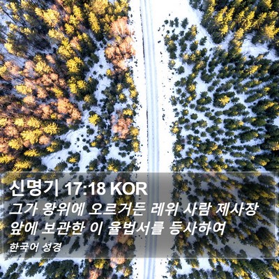신명기 17:18 KOR Bible Verse Image