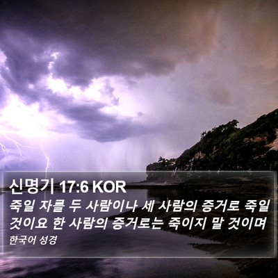 신명기 17:6 KOR Bible Verse Image