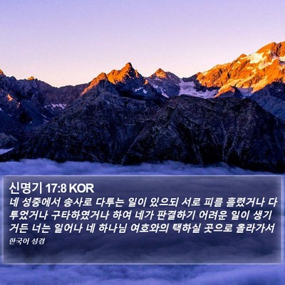 신명기 17:8 KOR Bible Verse Image