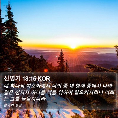 신명기 18:15 KOR Bible Verse Image
