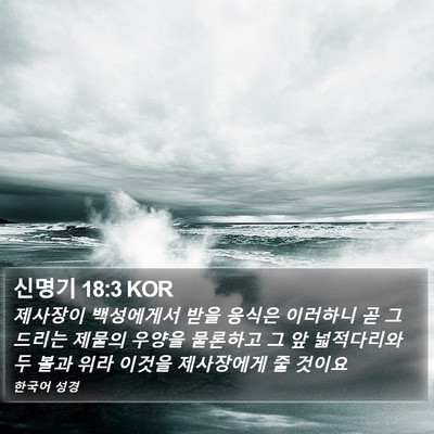 신명기 18:3 KOR Bible Verse Image