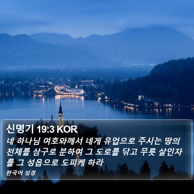 신명기 19:3 KOR Bible Verse Image