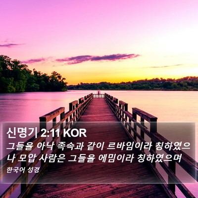 신명기 2:11 KOR Bible Verse Image