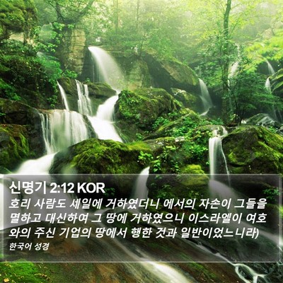 신명기 2:12 KOR Bible Verse Image