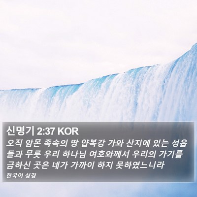 신명기 2:37 KOR Bible Verse Image
