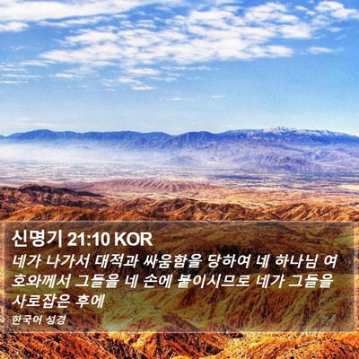 신명기 21:10 KOR Bible Verse Image