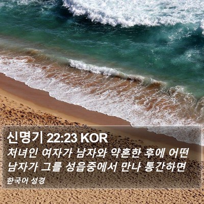 신명기 22:23 KOR Bible Verse Image