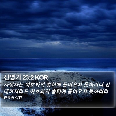 신명기 23:2 KOR Bible Verse Image