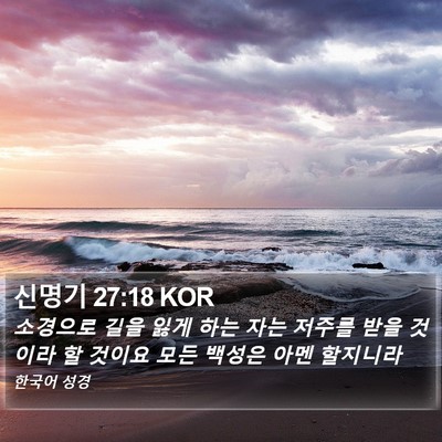 신명기 27:18 KOR Bible Verse Image