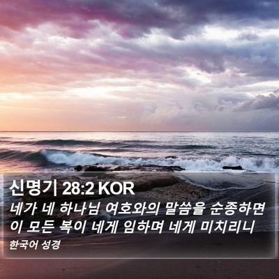 신명기 28:2 KOR Bible Verse Image