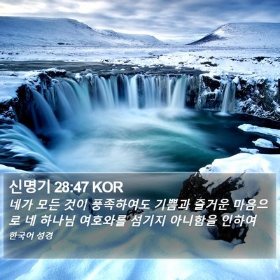 신명기 28:47 KOR Bible Verse Image
