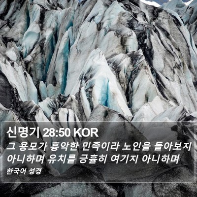 신명기 28:50 KOR Bible Verse Image
