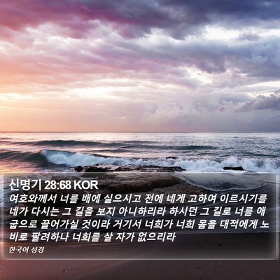 신명기 28:68 KOR Bible Verse Image