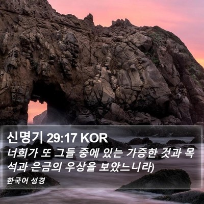 신명기 29:17 KOR Bible Verse Image