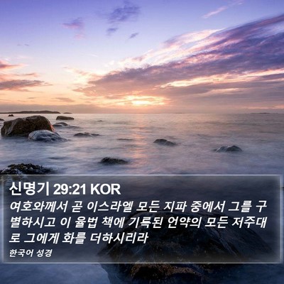 신명기 29:21 KOR Bible Verse Image