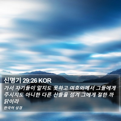 신명기 29:26 KOR Bible Verse Image