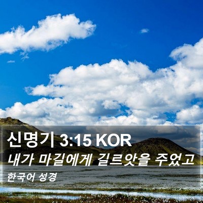 신명기 3:15 KOR Bible Verse Image
