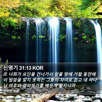 신명기 31:13 KOR Bible Verse Image