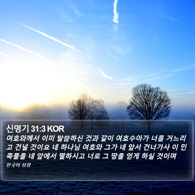 신명기 31:3 KOR Bible Verse Image