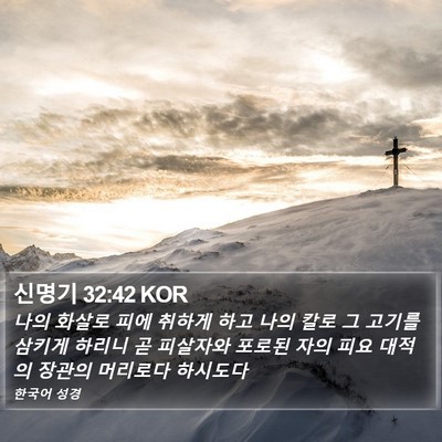 신명기 32:42 KOR Bible Verse Image
