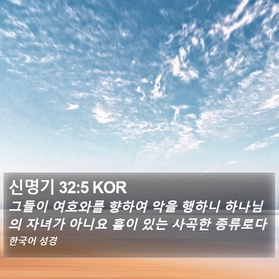 신명기 32:5 KOR Bible Verse Image