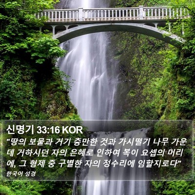 신명기 33:16 KOR Bible Verse Image