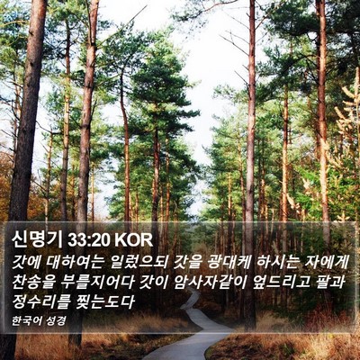 신명기 33:20 KOR Bible Verse Image