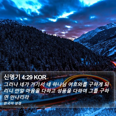 신명기 4:29 KOR Bible Verse Image