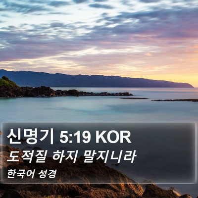 신명기 5:19 KOR Bible Verse Image
