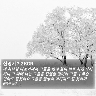 신명기 7:2 KOR Bible Verse Image