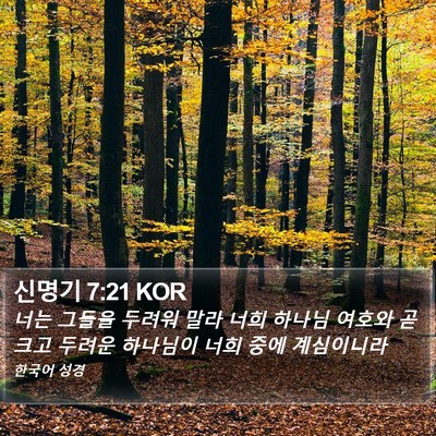 신명기 7:21 KOR Bible Verse Image