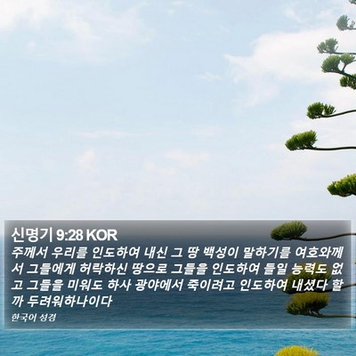 신명기 9:28 KOR Bible Verse Image