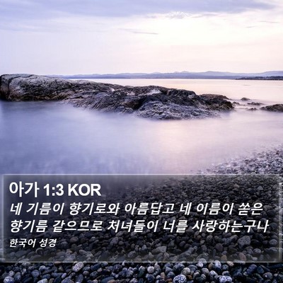 아가 1:3 KOR Bible Verse Image