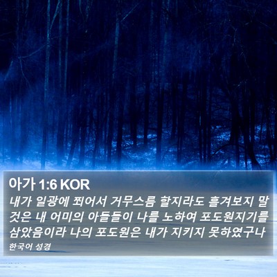 아가 1:6 KOR Bible Verse Image