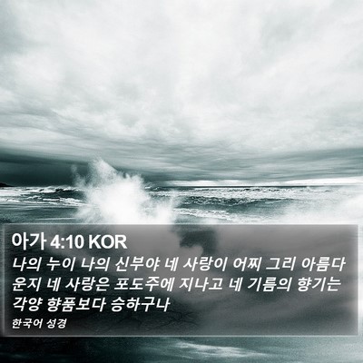 아가 4:10 KOR Bible Verse Image
