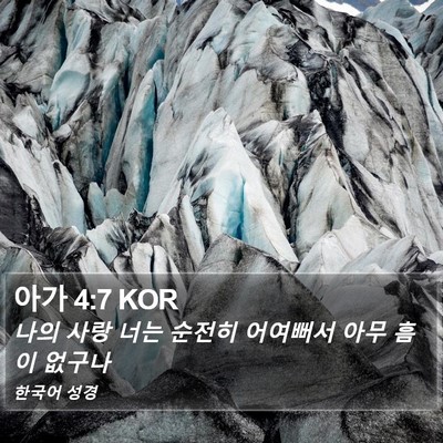 아가 4:7 KOR Bible Verse Image