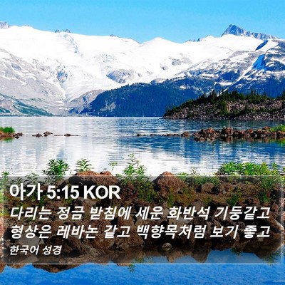 아가 5:15 KOR Bible Verse Image