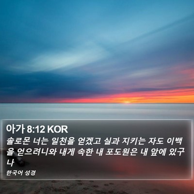 아가 8:12 KOR Bible Verse Image