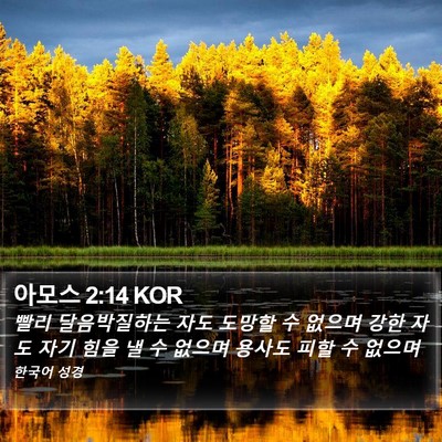 아모스 2:14 KOR Bible Verse Image