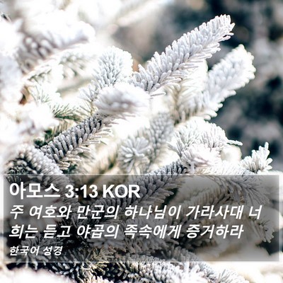 아모스 3:13 KOR Bible Verse Image