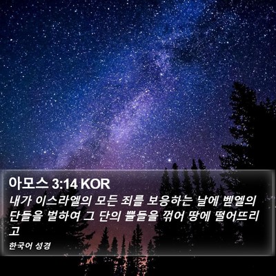 아모스 3:14 KOR Bible Verse Image