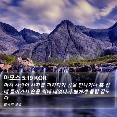 아모스 5:19 KOR Bible Verse Image