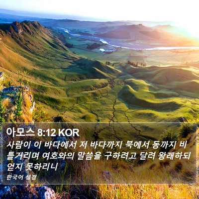 아모스 8:12 KOR Bible Verse Image