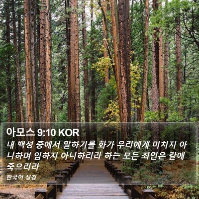 아모스 9:10 KOR Bible Verse Image